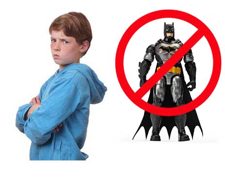 bambino di 9 anni non è contento di Batman
